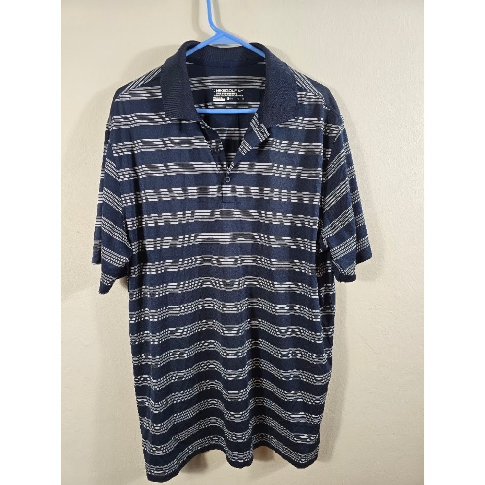 Nike Golf Dri-FIT Polo Shirt Striped‎ Performance Athletic XL